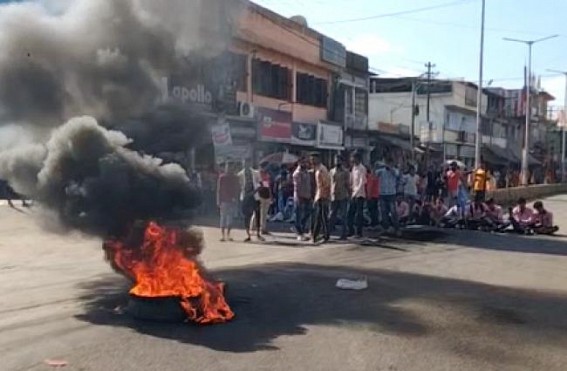 Tripura : Class-IX, XI students continue to Protest against 80 marks exams